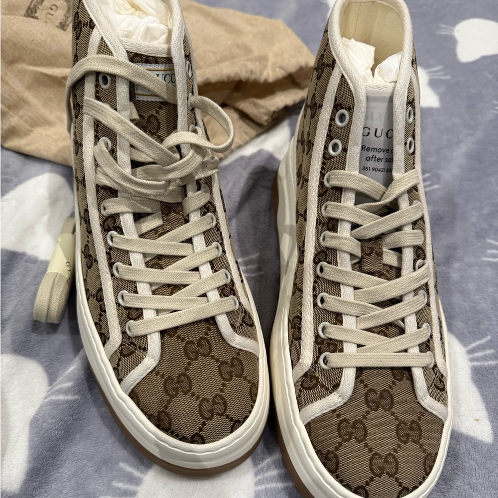Gucci men logo T original GG High-Top Sneakers